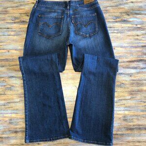 Levis Jeans Bold Curve Boot Cut Whiskered Classic Rise Womens Size 8/29 S/C
